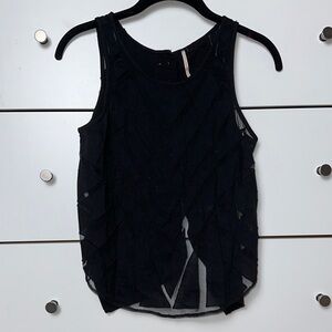 Free People Black Sleeveless Top